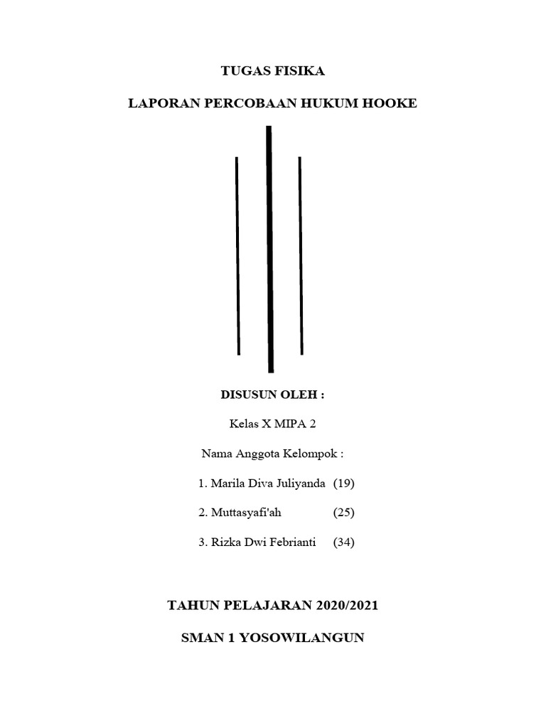 Tugas Fisika - Laporan Percobaan Hukum Hooke | PDF