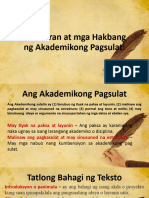 Katuturan at Mga Hakbang NG Akademikong Pagsulat