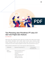 Tax Planning Atas Pendirian PT Atau CV Dari Sisi Pajak Dan Hukum Tax First Indonesia