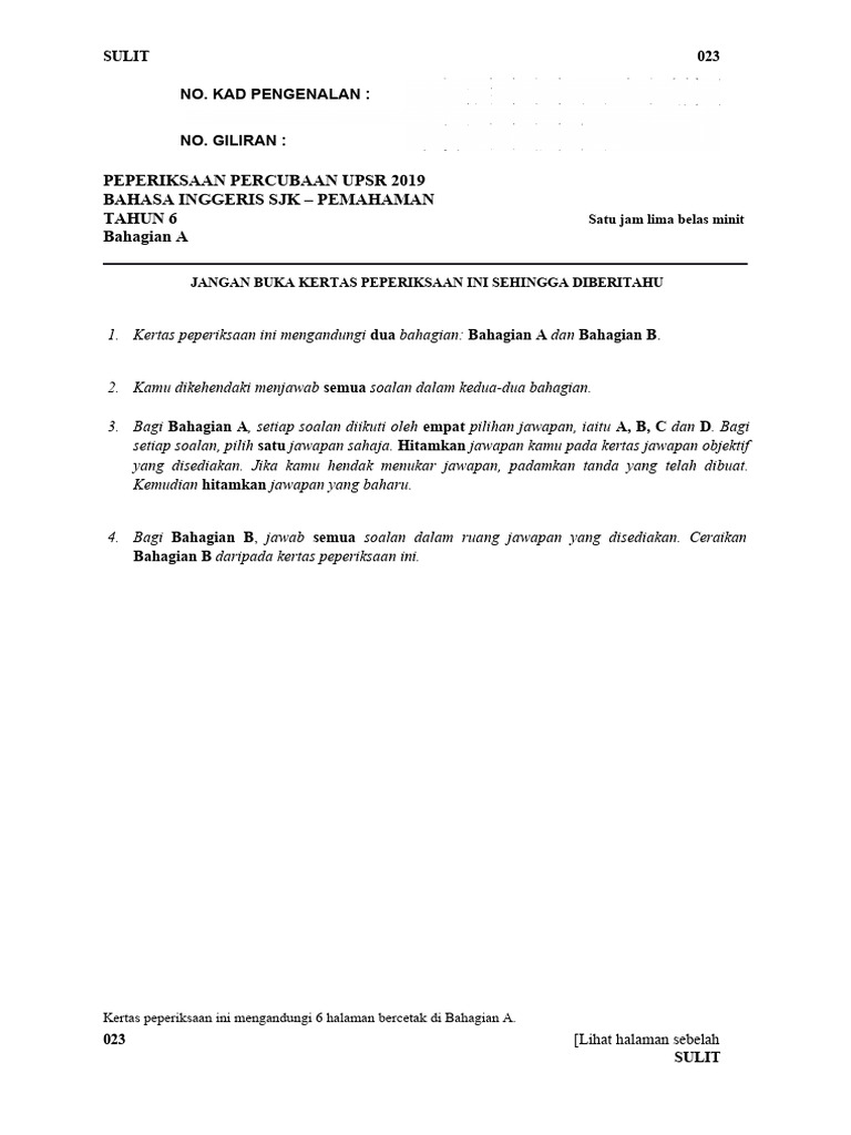 percubaan-upsr-english-year-6-2019-paper-1-pdf