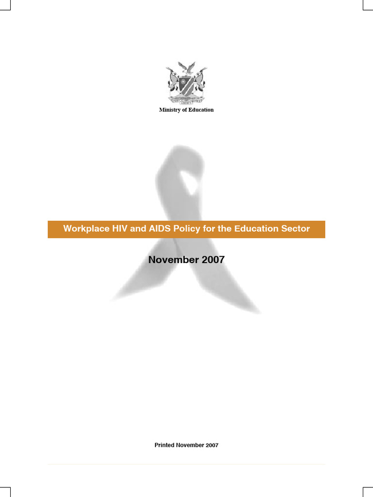 Workplace HIV and AIDS Policy For The Education Sector | PDF | Hiv/Aids ...