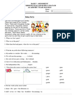 DAILY ASESSMENT English Grade 2 August