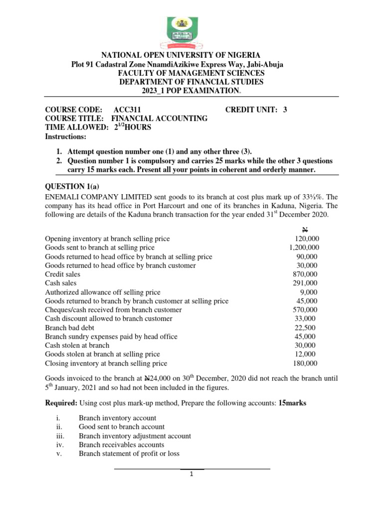 Acc311 2023 1 Pdf Private Law Business