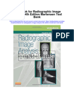 Workbook For Radiographic Image Analysis 4th Edition Martensen Test Bank