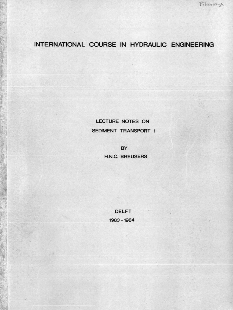 Breusers 1983 | PDF | Sediment | Deposition (Geology)