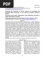 Evaluating The Proficiency of Science Educators in Developing and Executing Online Instruction A Case Study of Secondary Schools in Uganda