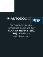 FR Comment Changer Ampoule de Phare Sur Audi A4 Berline 8d2 b5 Guide de Remplacement