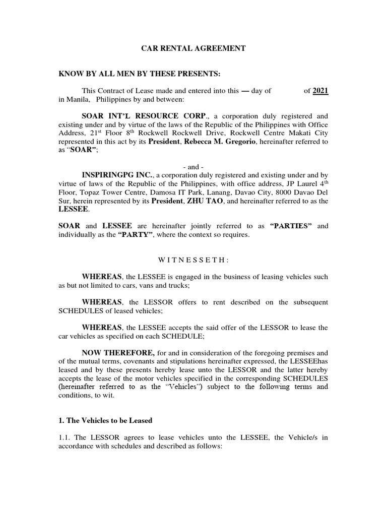 10 D Truck Rental PDF Lease Renting