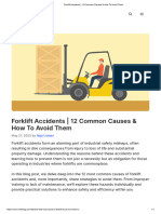 Forklift Accidents - 12 Common Causes & How To Avoid Them