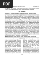 Perceptions and Beliefs Regarding Caesarean Section Among Pregnant Women Receiving Antenatal Care at Ishaka Adventist Hospital