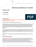 Pathological Demand Avoidance in Autism Explained