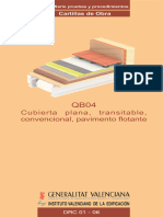 COC - QB04 Cubierta Plana, Transitable, Convencional, Flotante