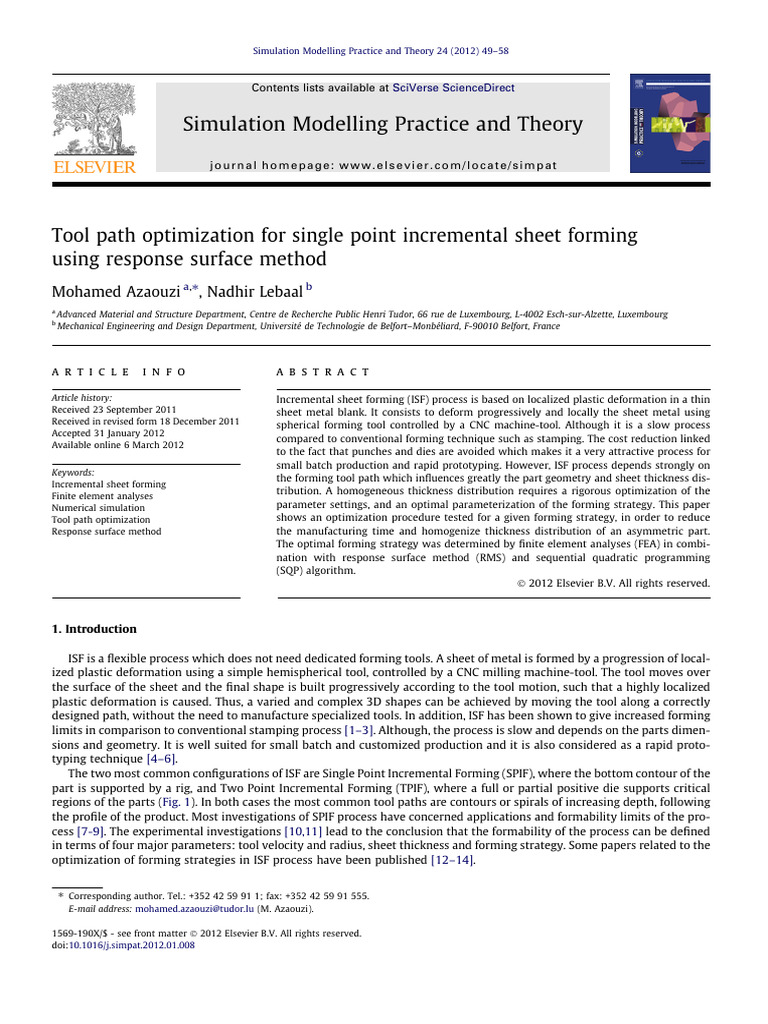 Simulation modelling practice and theory mohamed azaouzi nadhir