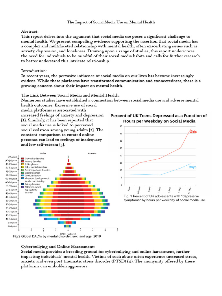 Social Media's Impact on Mental Health | PDF | Popular Culture & Media ...