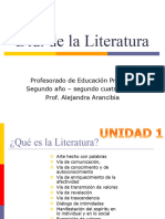 Qué Es La Literatura Unidad I - Did. de La Lit.