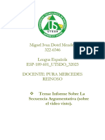 Informe Sobre La Secuencia Argumentativa