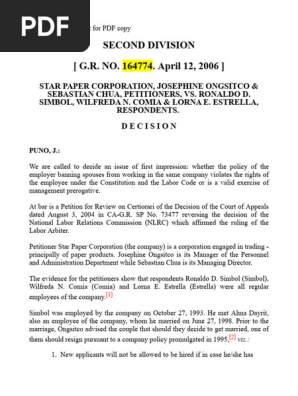 4) STAR PAPER CORPORATION V SIMBOL