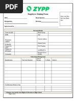 Employee Joining Form