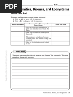 Communities, Biomes, and Ecosystems