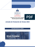 Descripción Del Curso. Jornada de Formación de Verano 2023-NP-Versión Final