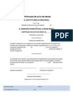 CERTIFICADO de Acta de Grado