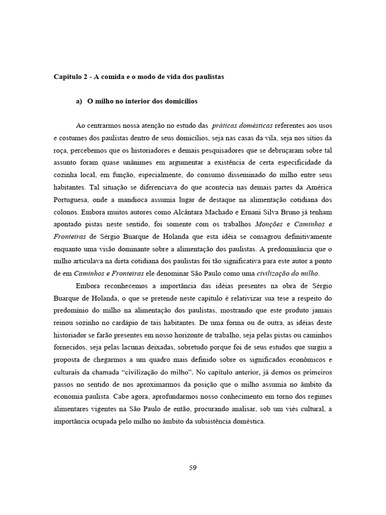 Rafaela Basso - A Comida e o Modo de Vida Dos Paulistas | PDF | Milho ...