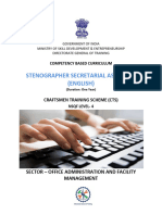 CTS Stenographer Secretarial Assistant (Eng) - CTS - NSQF-4