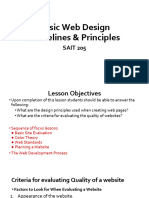Lecture 7 Basic Web Design Principles and Guidelines