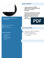 Blue Light Blue Color Blocks Flight Attendant CV