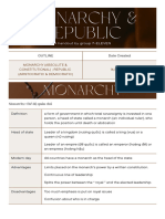 Handout Monarchy and Republic