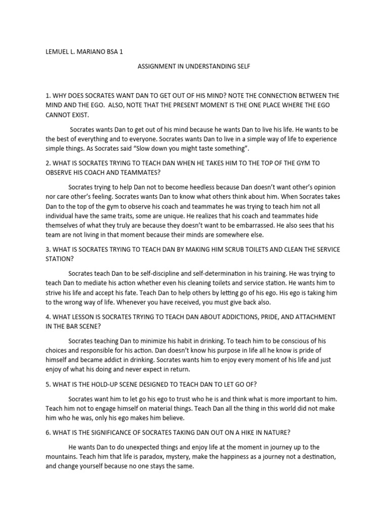 Socratic Lessons on Ego and Self-Discovery | PDF | Meaning Of Life ...
