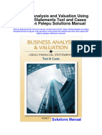 Business Analysis and Valuation Using Financial Statements Text and Cases 5th Edition Palepu Solutions Manual