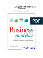 Business Analytics 1st Edition Evans Test Bank