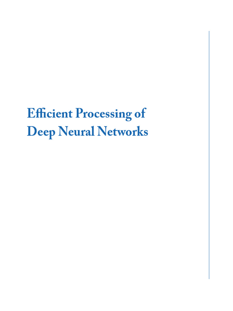 Efficient Processing of Deep Neural Networks | PDF | Deep