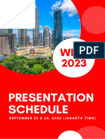 (Participant) Presentation Schedule 2023