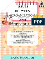 Issues Between Organization and Individuals