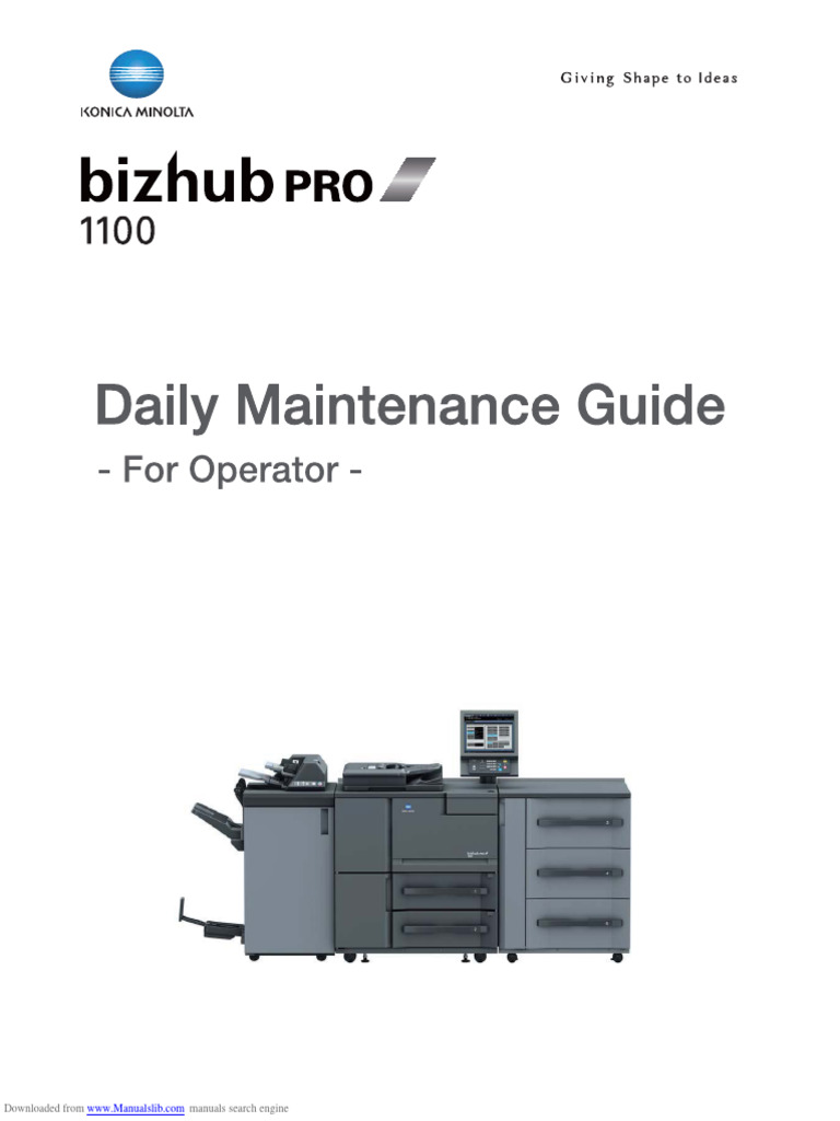 Bizhub Pro 1100 | PDF | Machines | Microsoft Windows