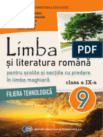 Limba Si Literatura Romana Pentru Clasele Cu Predare Maghiara Cls 9 V 2