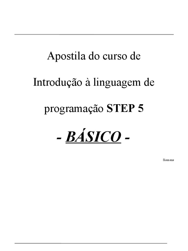 Introdução à Programação STEP 5 | PDF | Controlador lógico programável ...