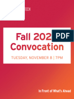 Fall 2022 Convocation Program