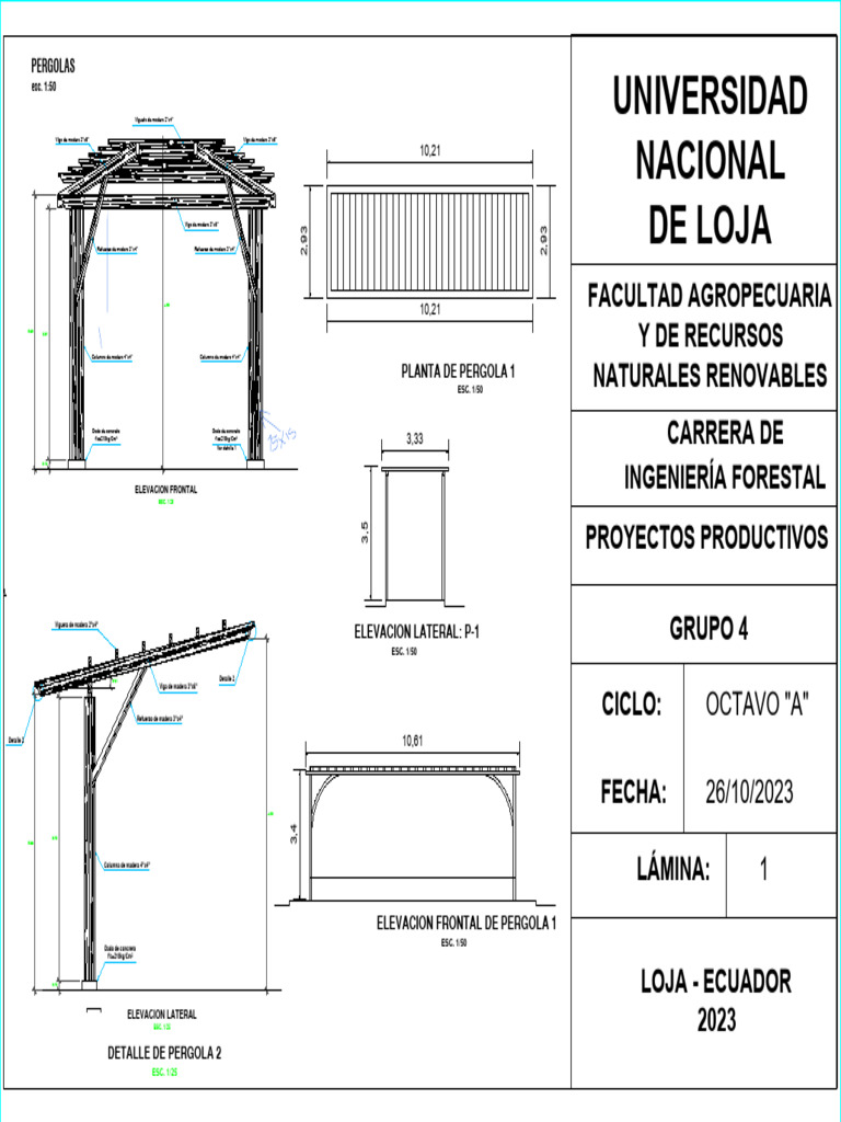 Planos de carpintería para pérgola de bricolaje: Estructura de jardín  exterior de 4,5 m x 3,5 m (PDF) - Etsy México, image size:768x1024