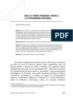 Pierre Nora E O Tempo Presente: Entre A Memória E O Patrimônio Cultural