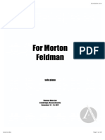 For Morton Feldman