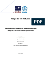 Projet de Fin D'études: Méthodes de Résolution Du Modèle Analytique Magnétique Des Machines Synchrones