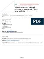 Spatial Inequality, Characteristics of Internal Migration, and Pulmonary Tuberculosis in China 2011-2016 A Spatial Analysis