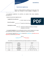 Expresiones Algebraicas Mon - Micas - Polinomios (Definici - N - Caracter - Sticas)
