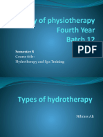 Types of Hydrotherapy