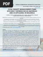 Total Quality Management (TQM) Efficiency Between Wood Materials and Scaffolding in Buildings