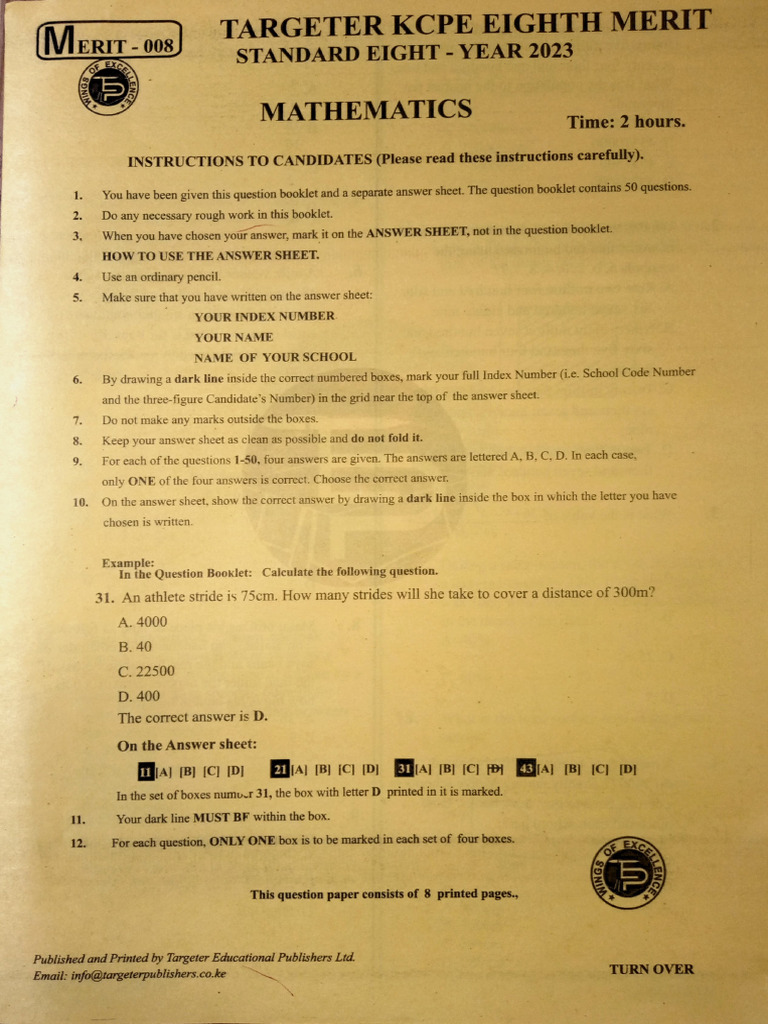 Merit 008 Mat 2023 | PDF | Triangle | Euclidean Geometry