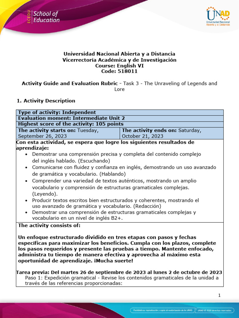 Activity Guide and Evaluation Rubric - Unit 2 - Task 3 | PDF ...